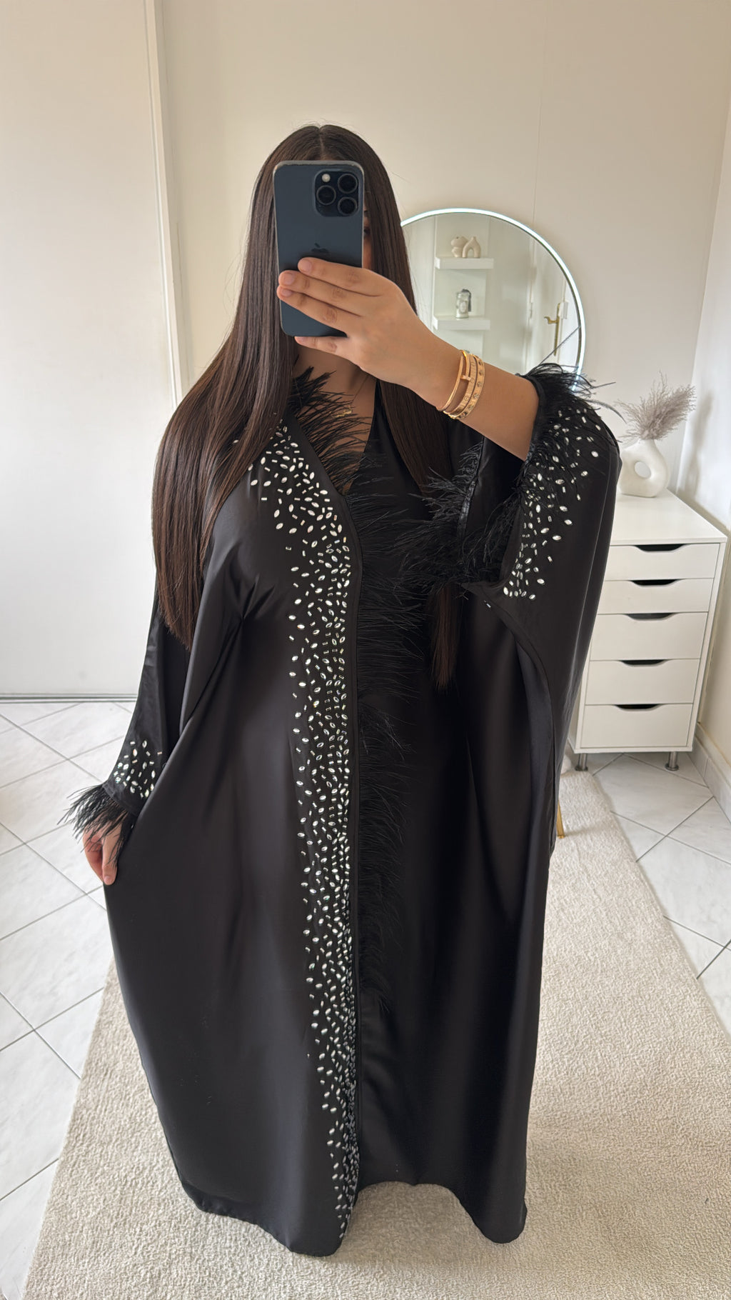 Robe à plume noir