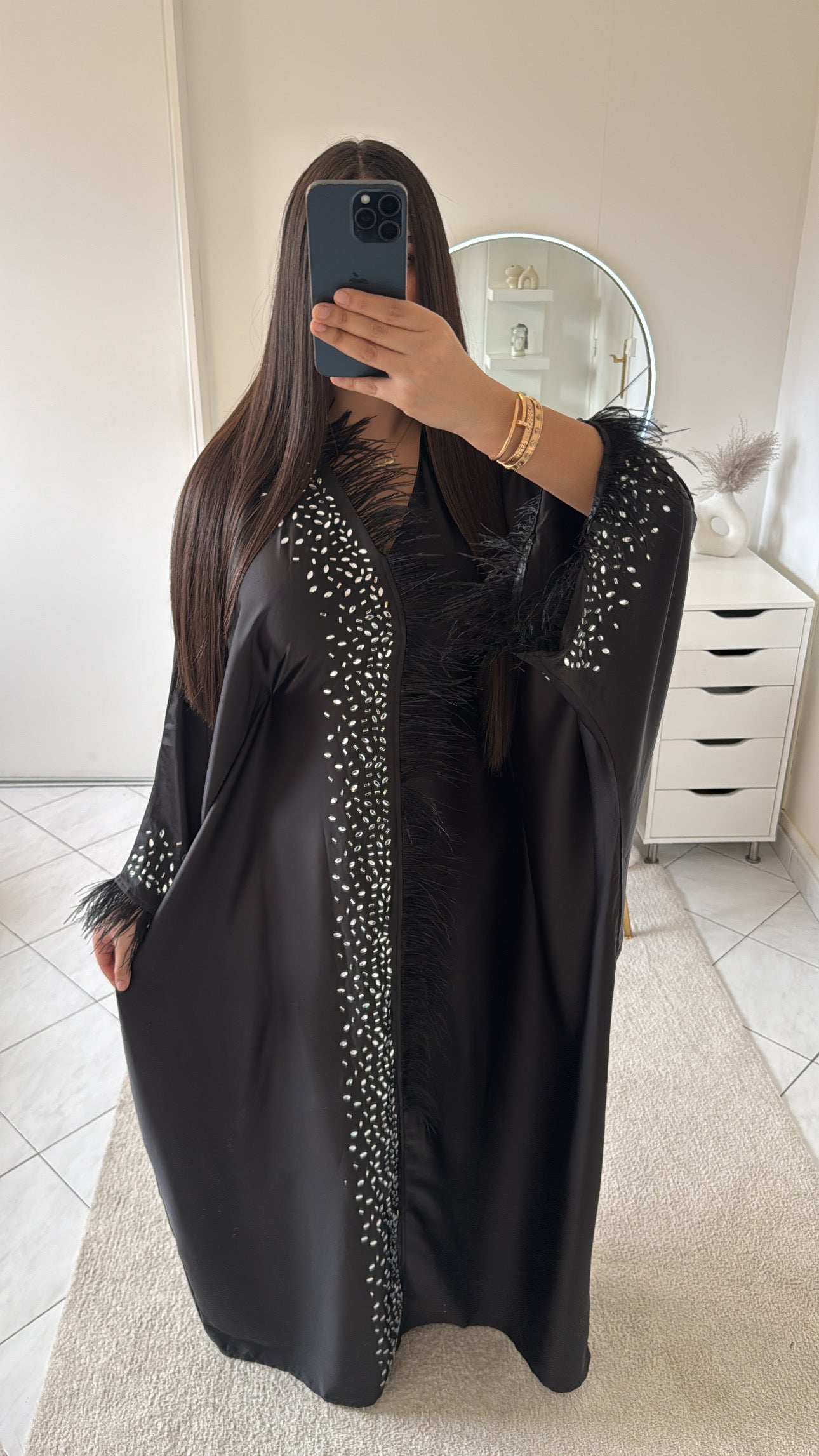 Robe à plume noir