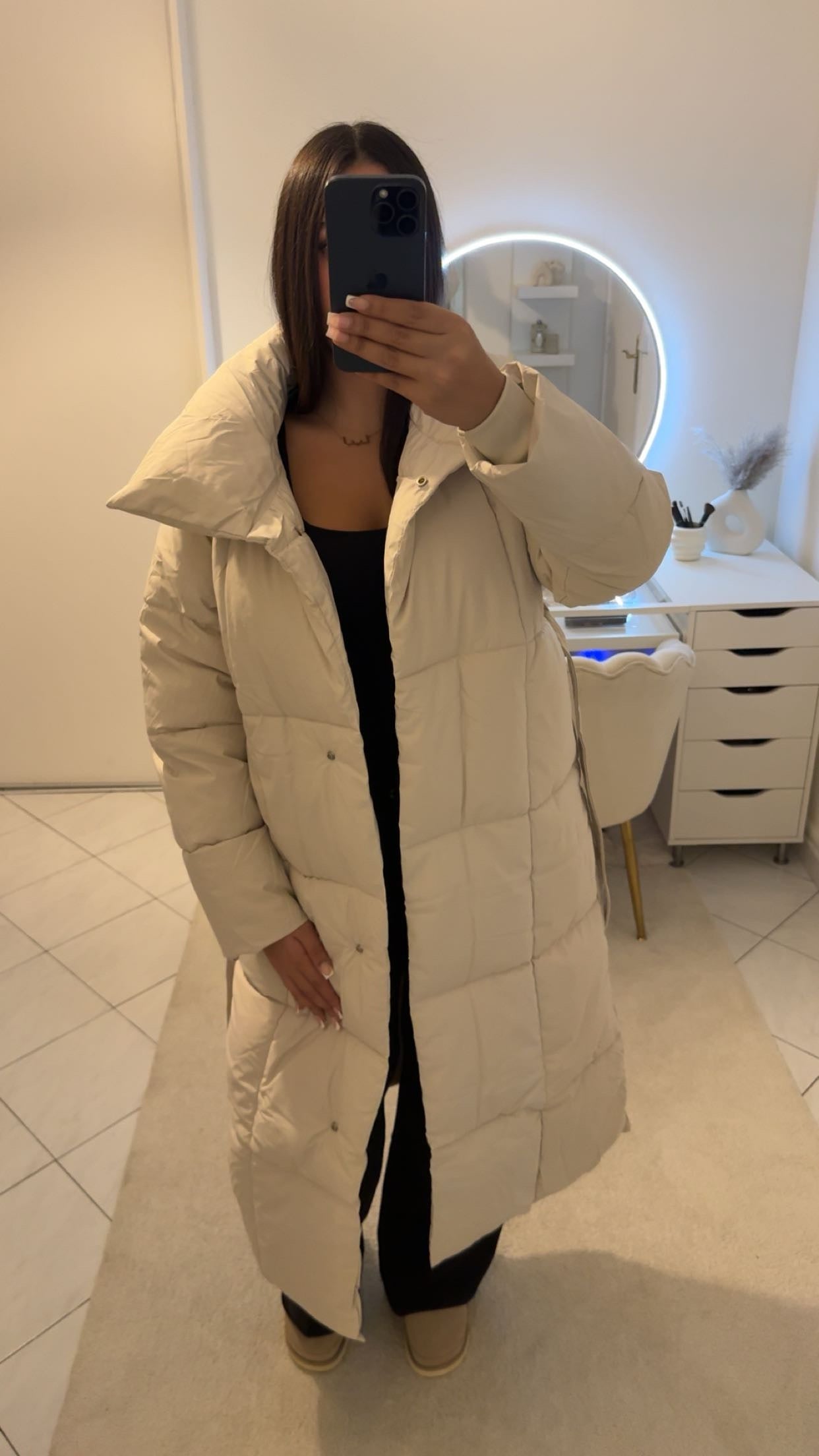 Manteau long beige