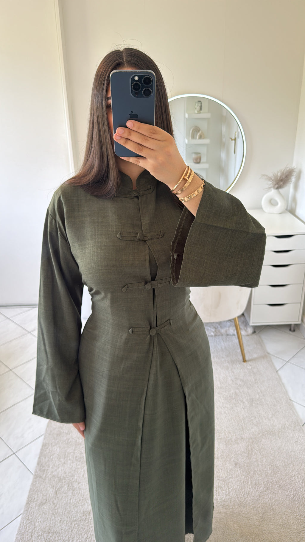 Ensemble robe vert foncé 2 pièces