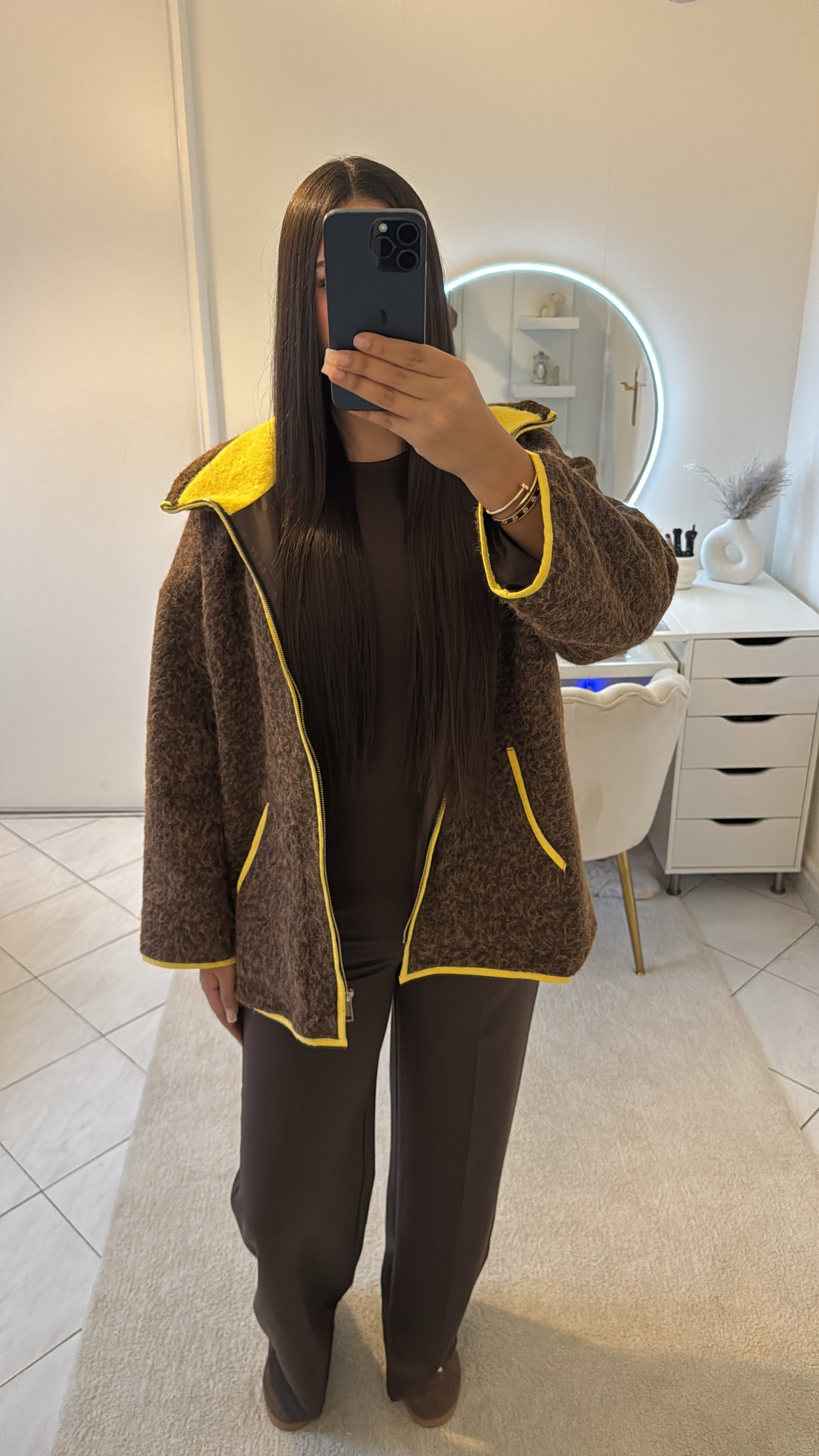 Veste long marron