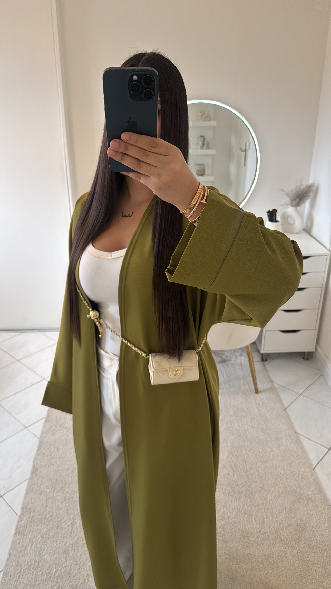 Kimono vert olive