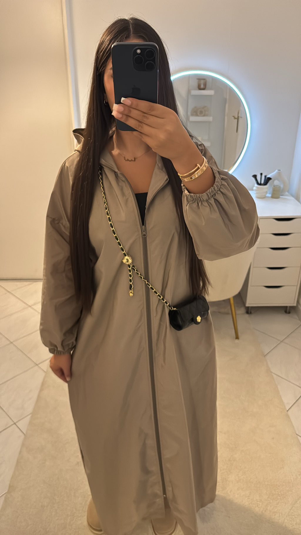 Parka taupe