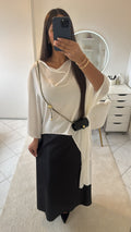 Jupe en satin noir