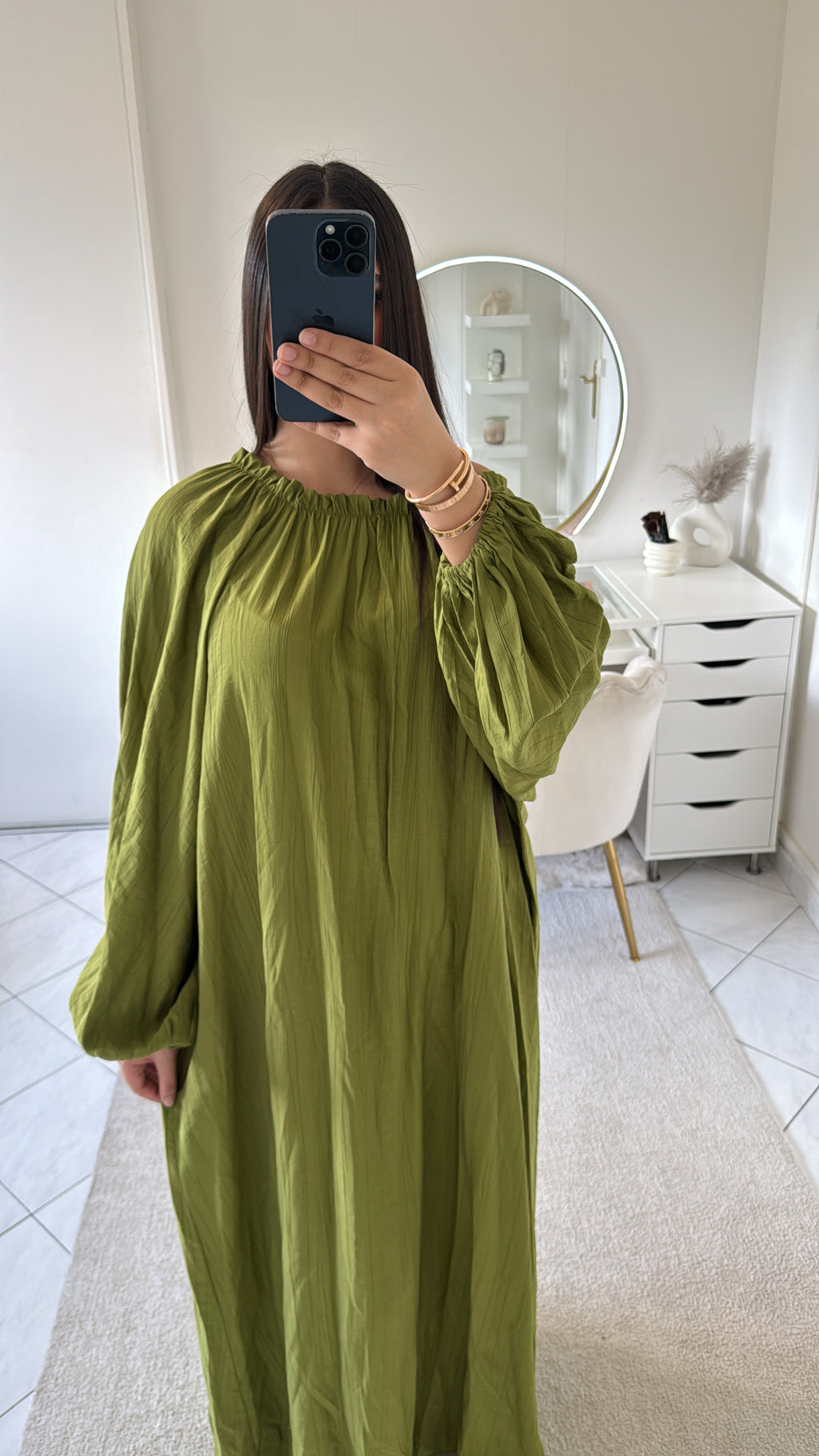 Robe vert olive