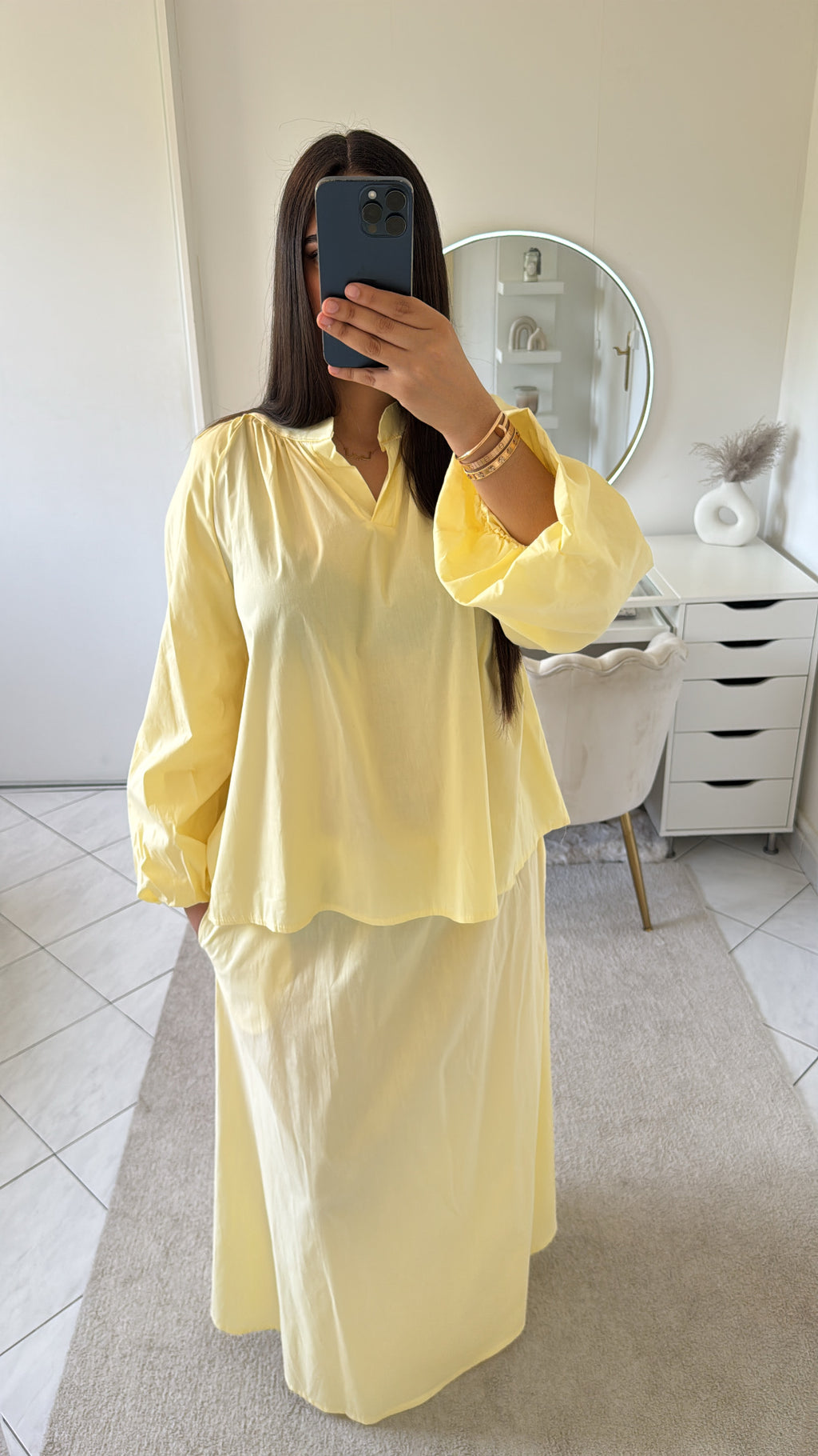 Ensemble jupe jaune