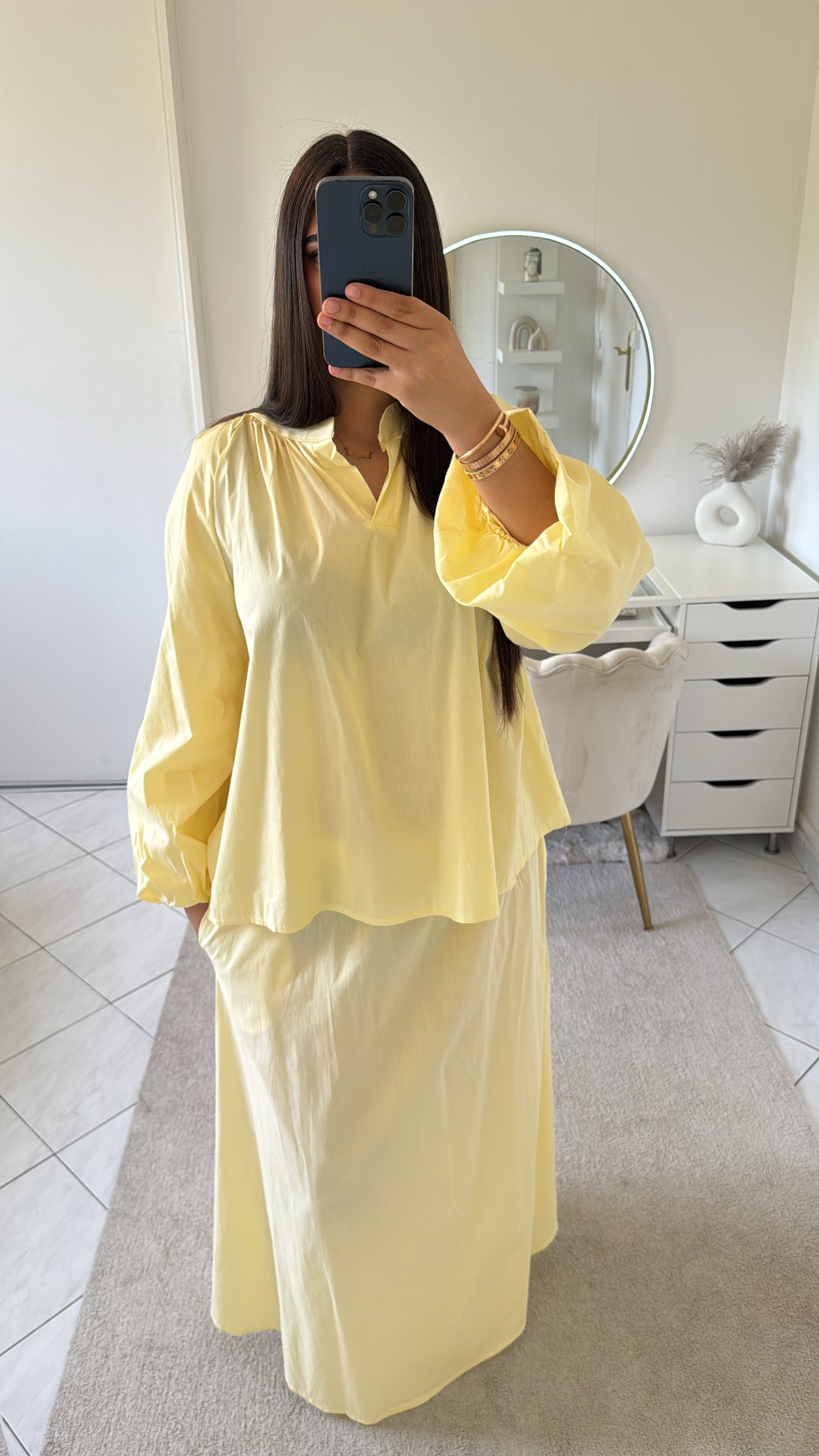 Ensemble jupe jaune