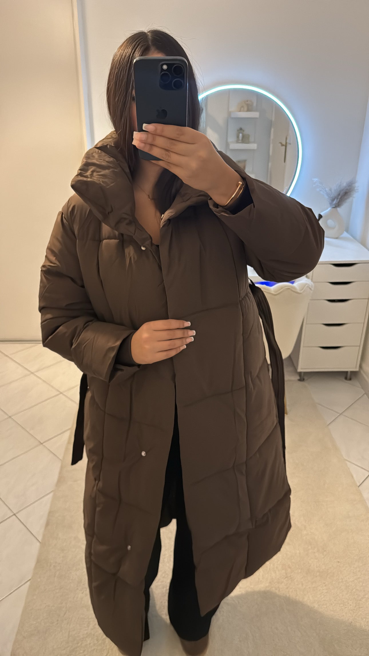 Manteau long marron