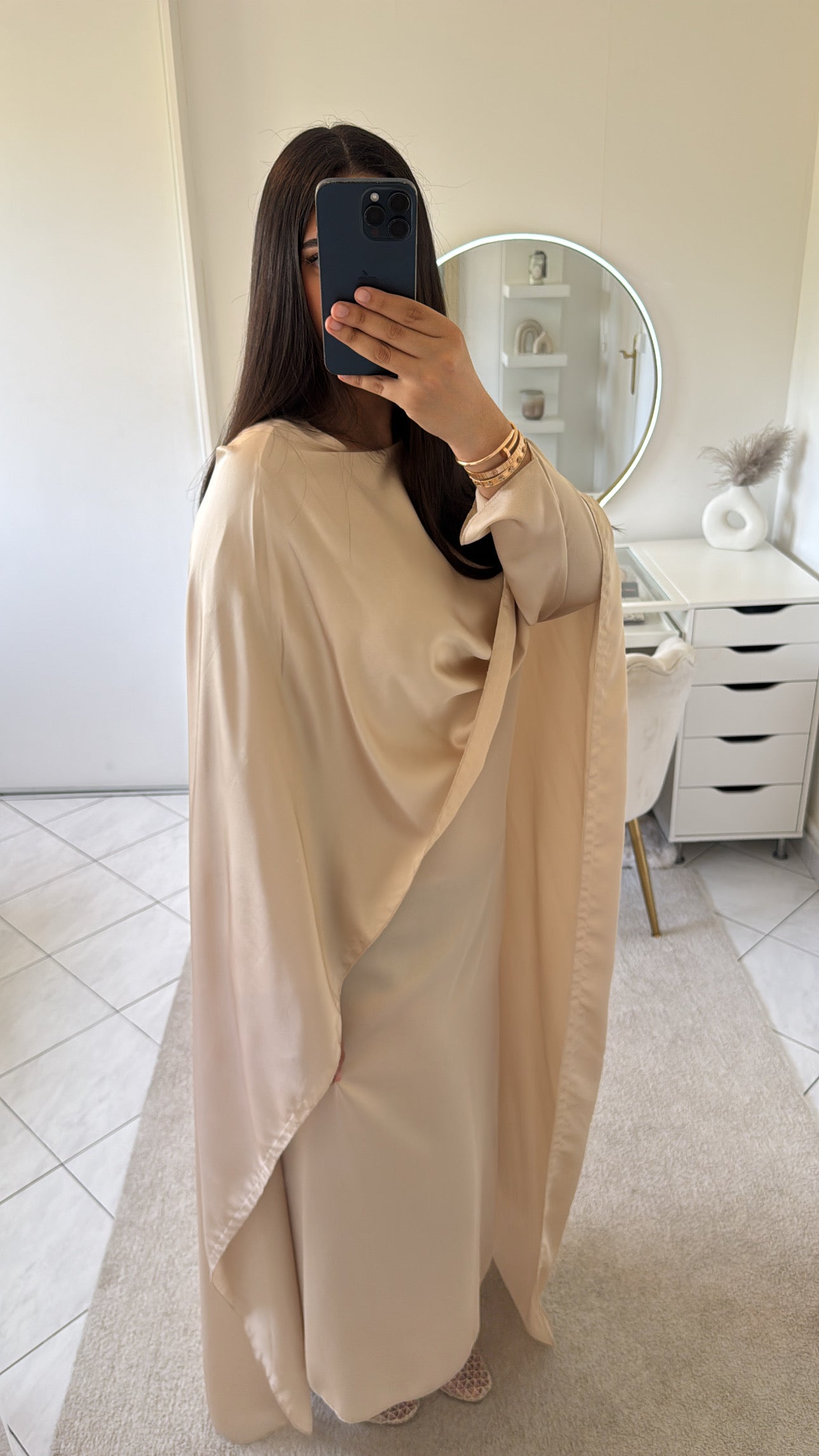 Robe fluide beige
