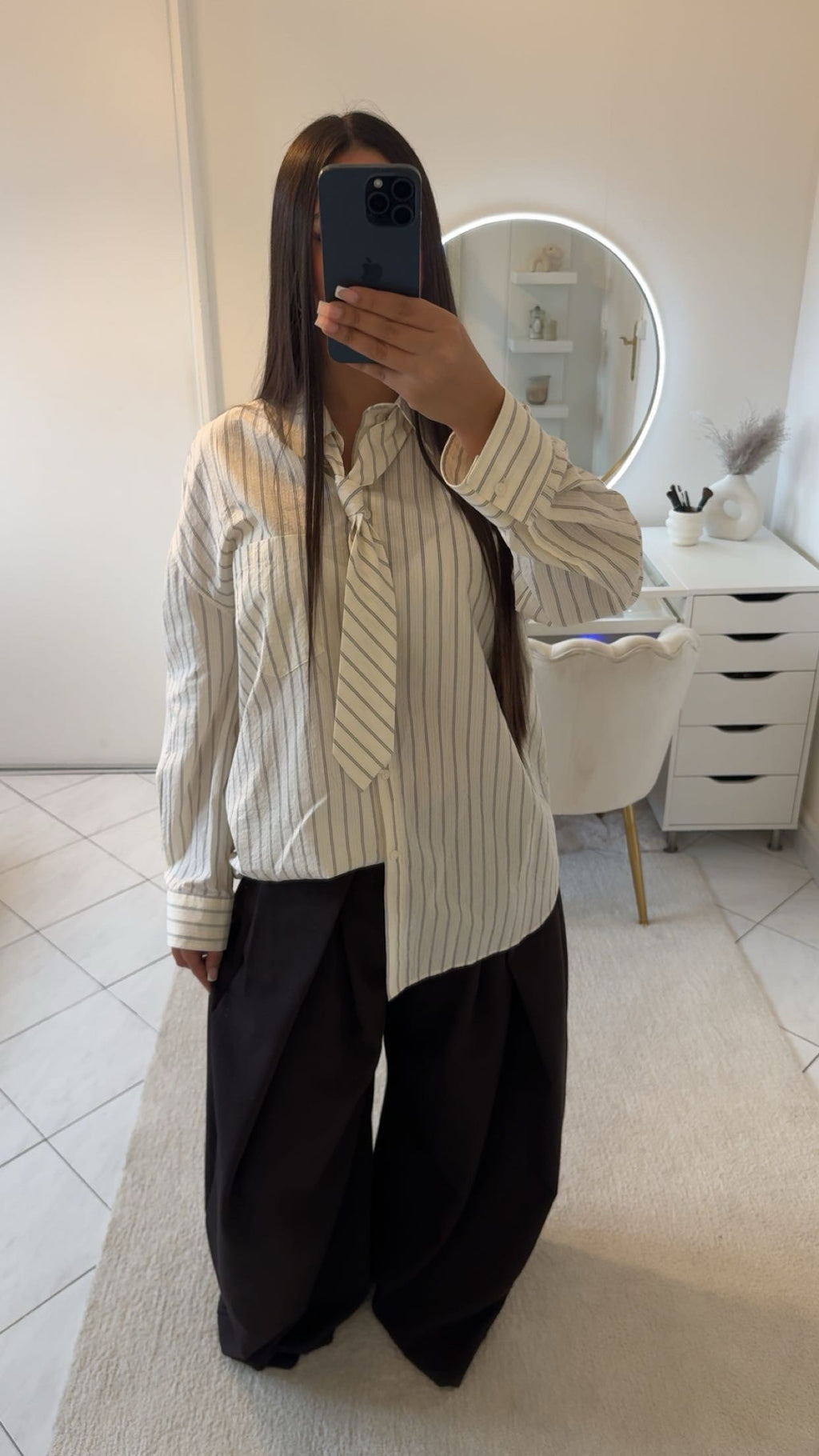 Pantalon large choco