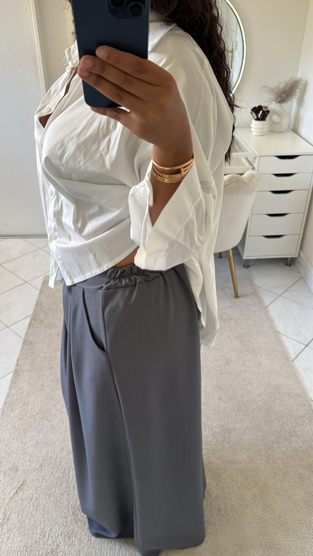 Jupe longue gris