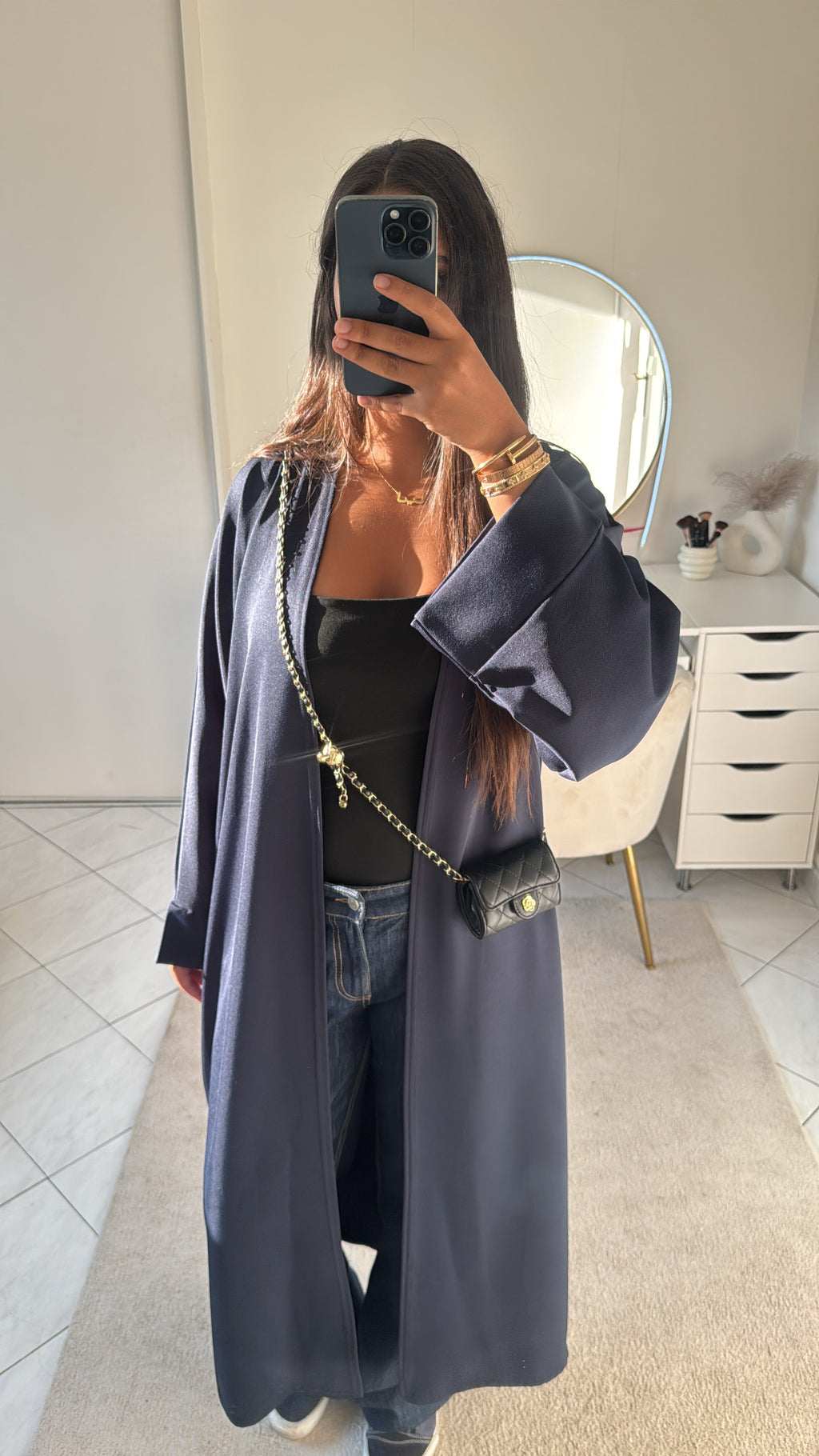 Kimono bleu foncé