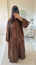 Ensemble melya choco (chemise+jupe)