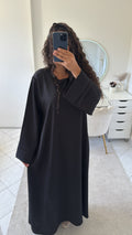 Abaya à poche noir