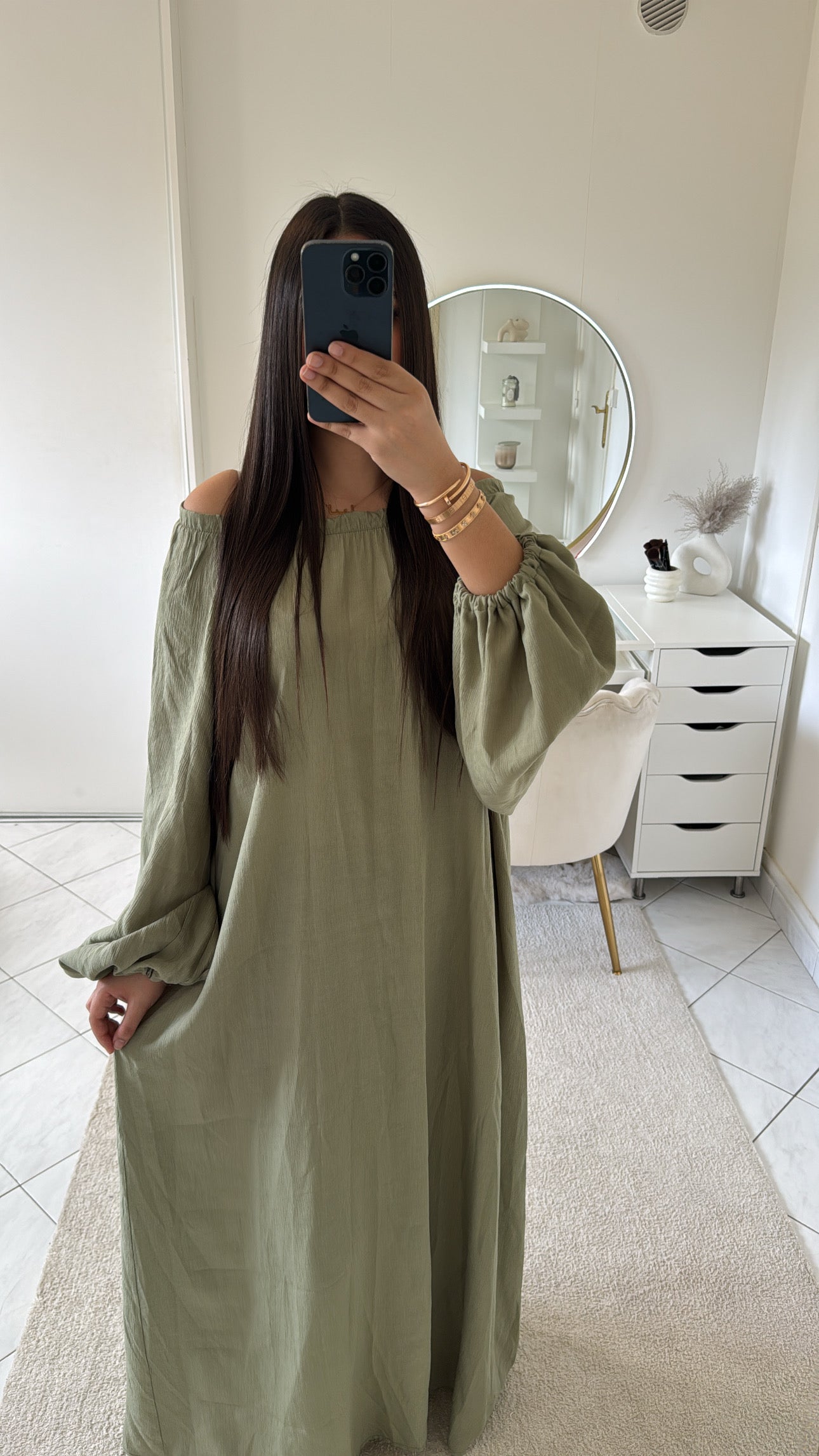 Robe vert kaki