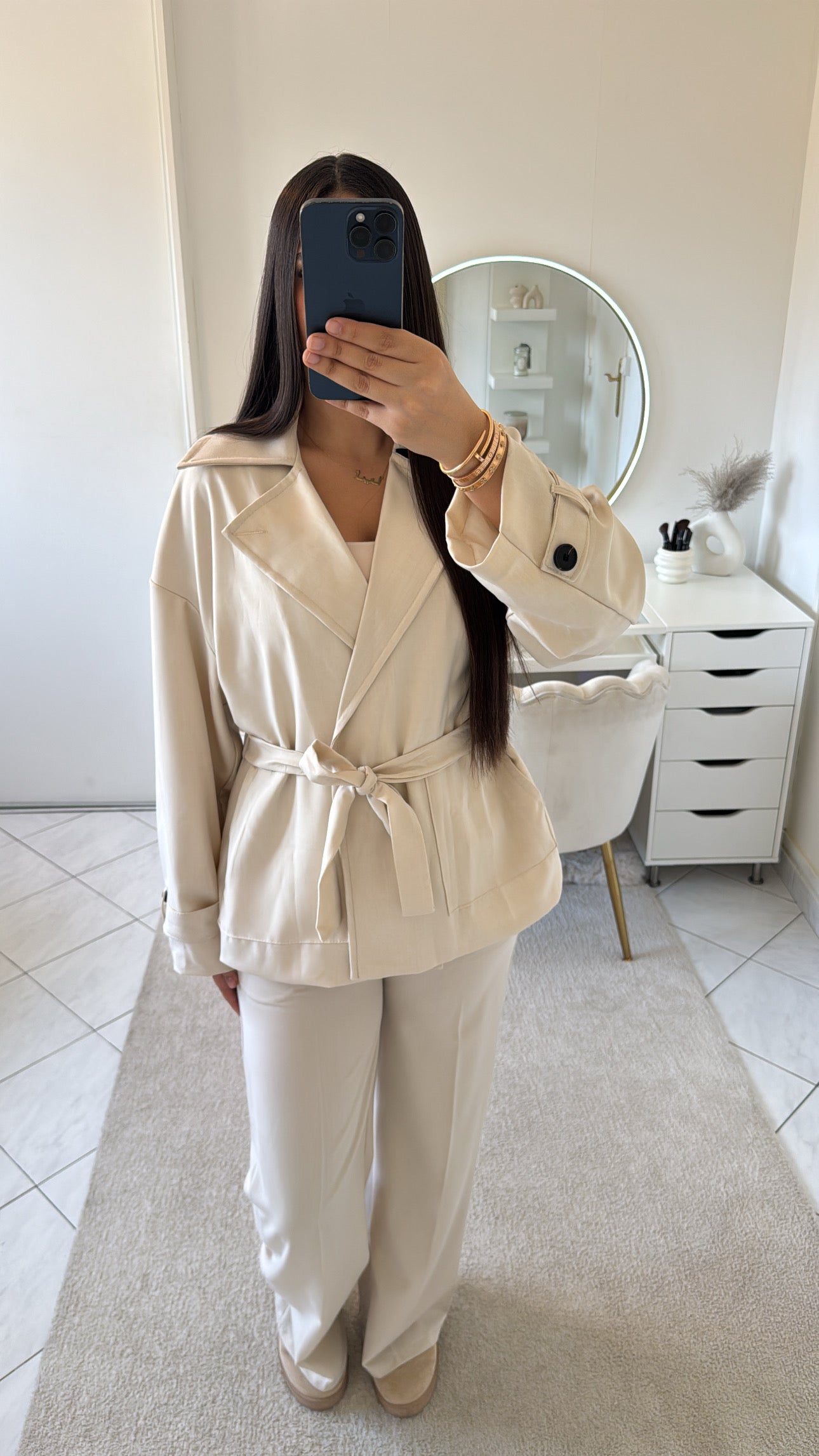 Trench court beige