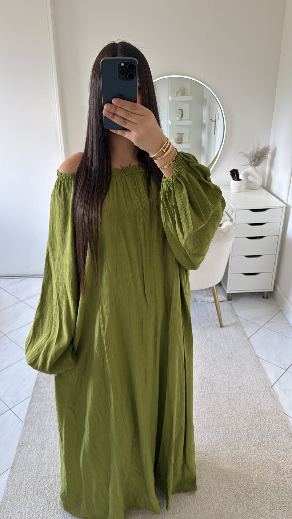 Robe vert olive