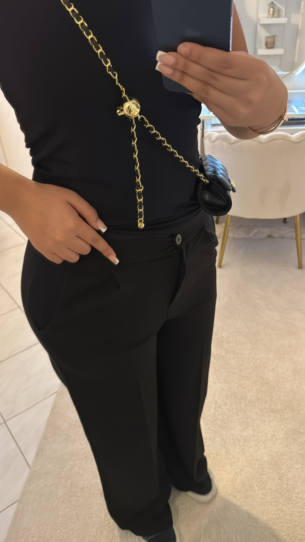 Pantalon à pince noir