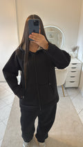 Gilet à capuche noir