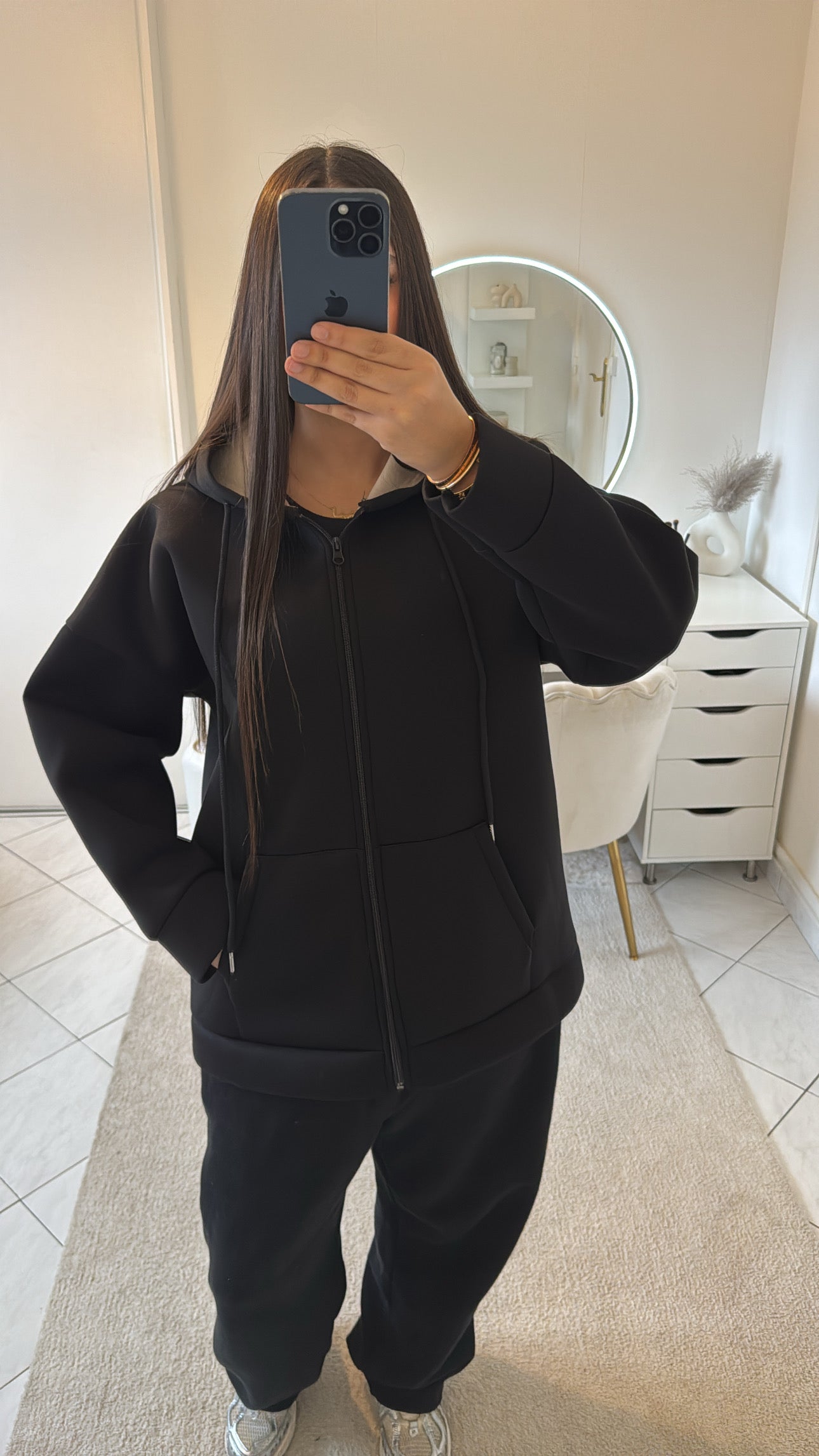 Gilet à capuche noir