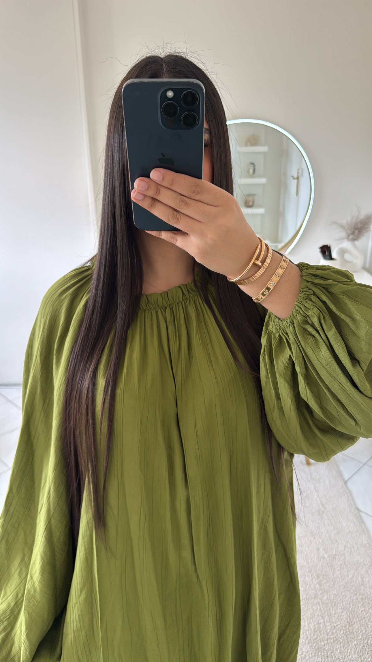 Robe vert olive