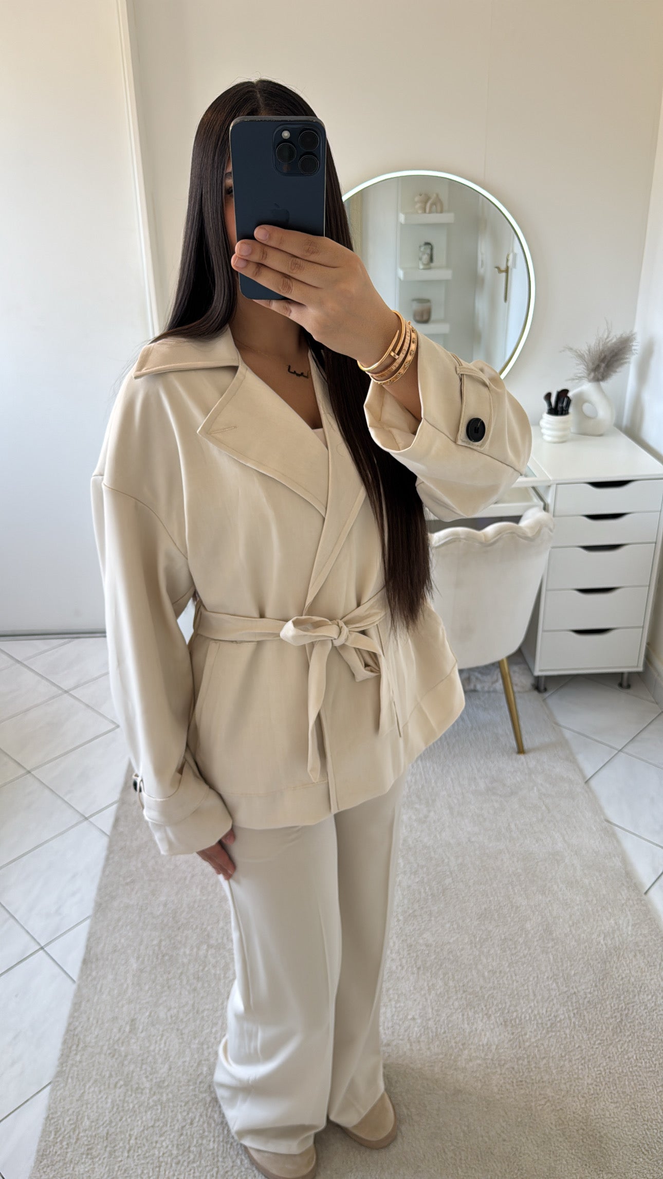 Trench court beige