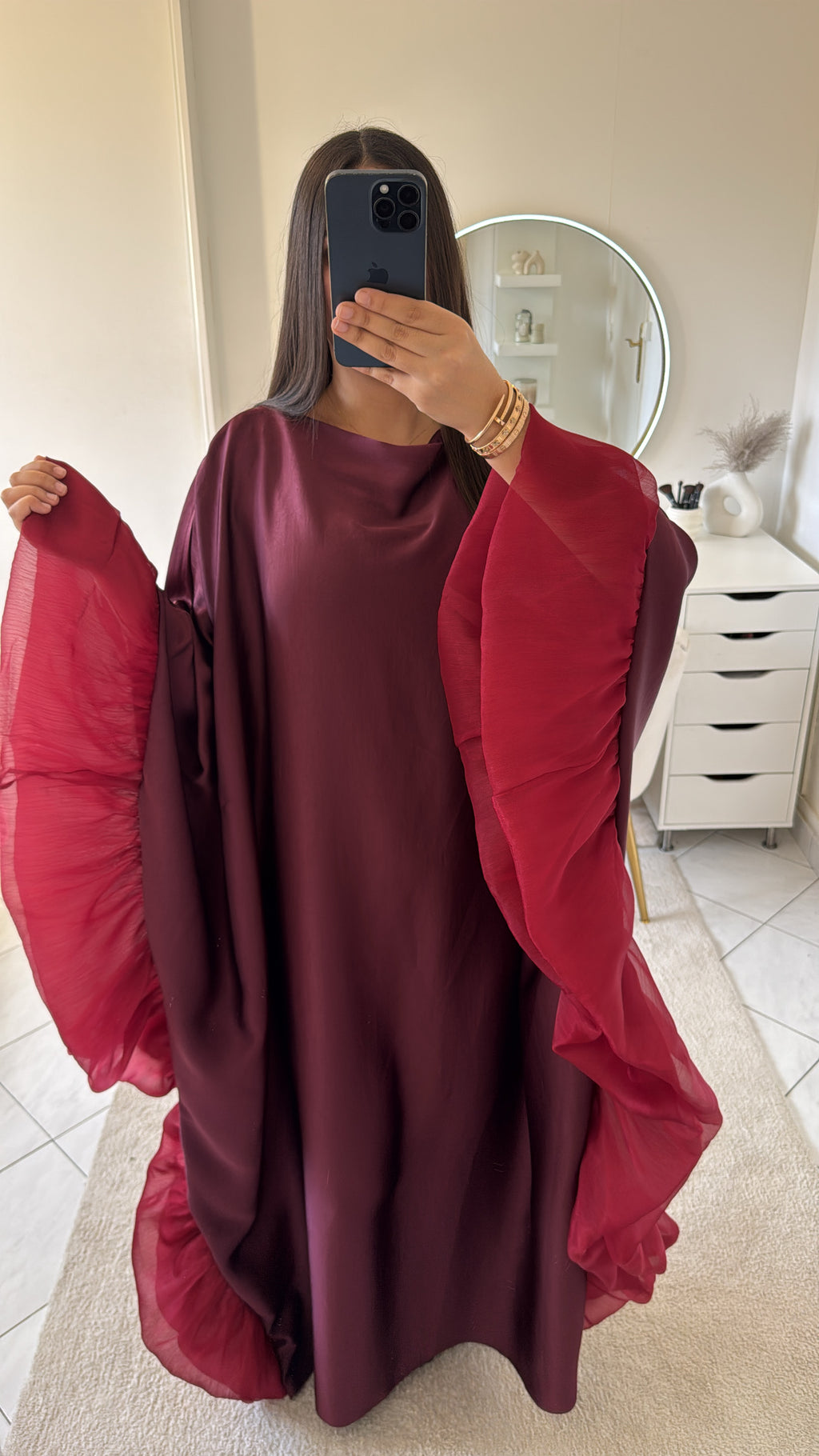 Robe yasmine bordeaux