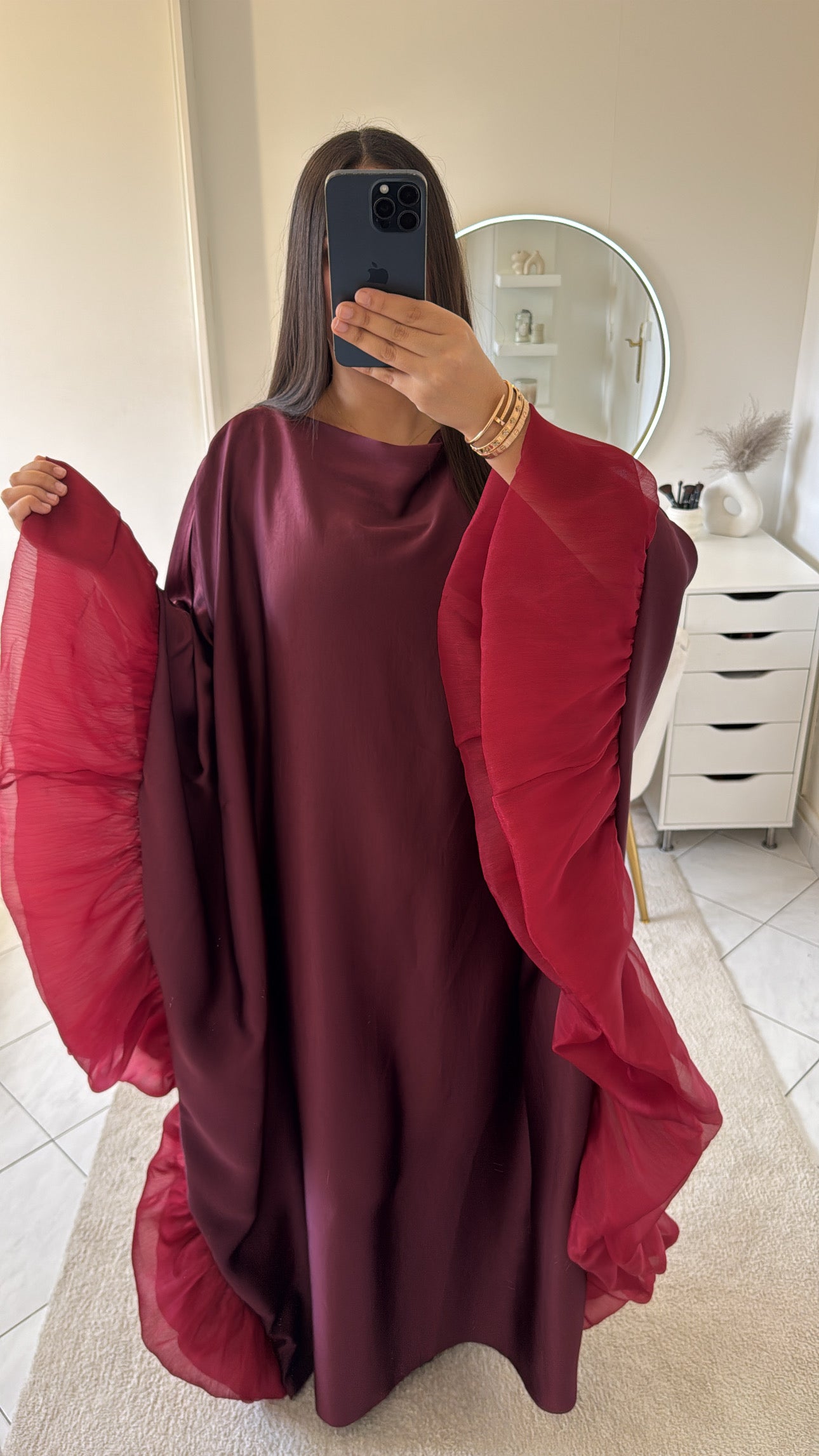 Robe yasmine bordeaux