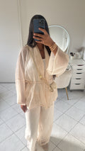 Ensemble pantalon et veste beige