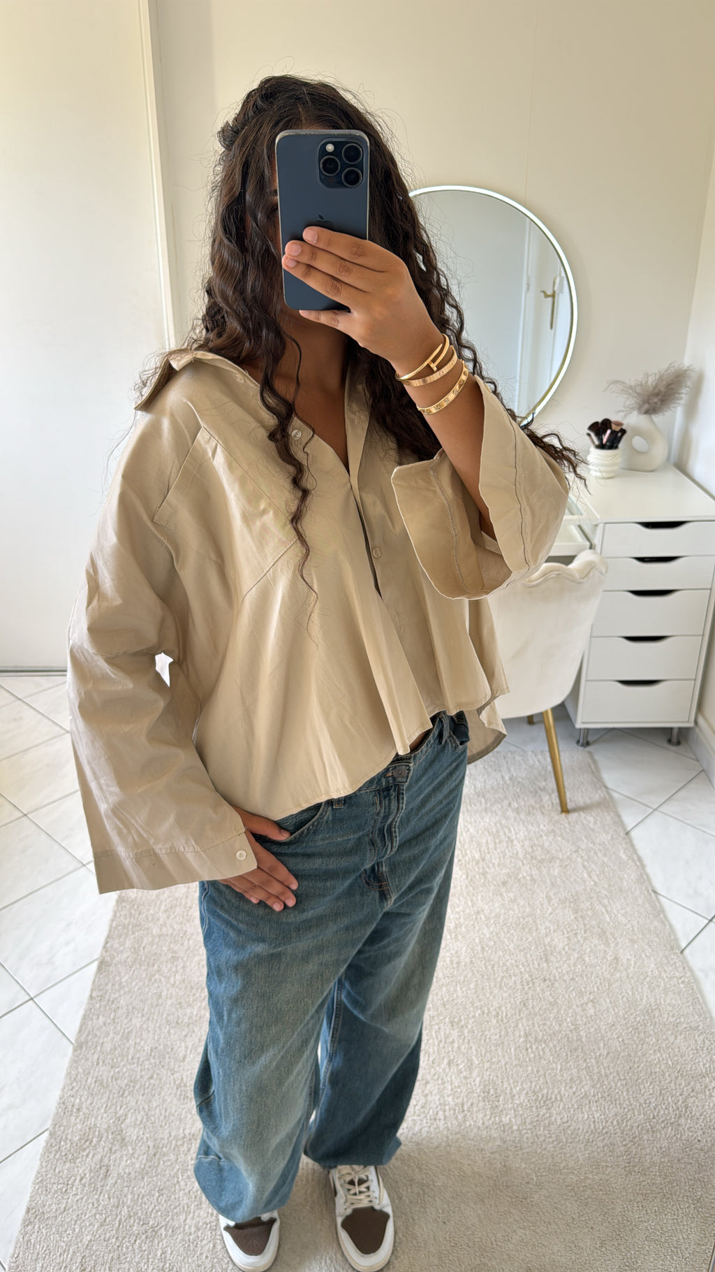 Chemise beige