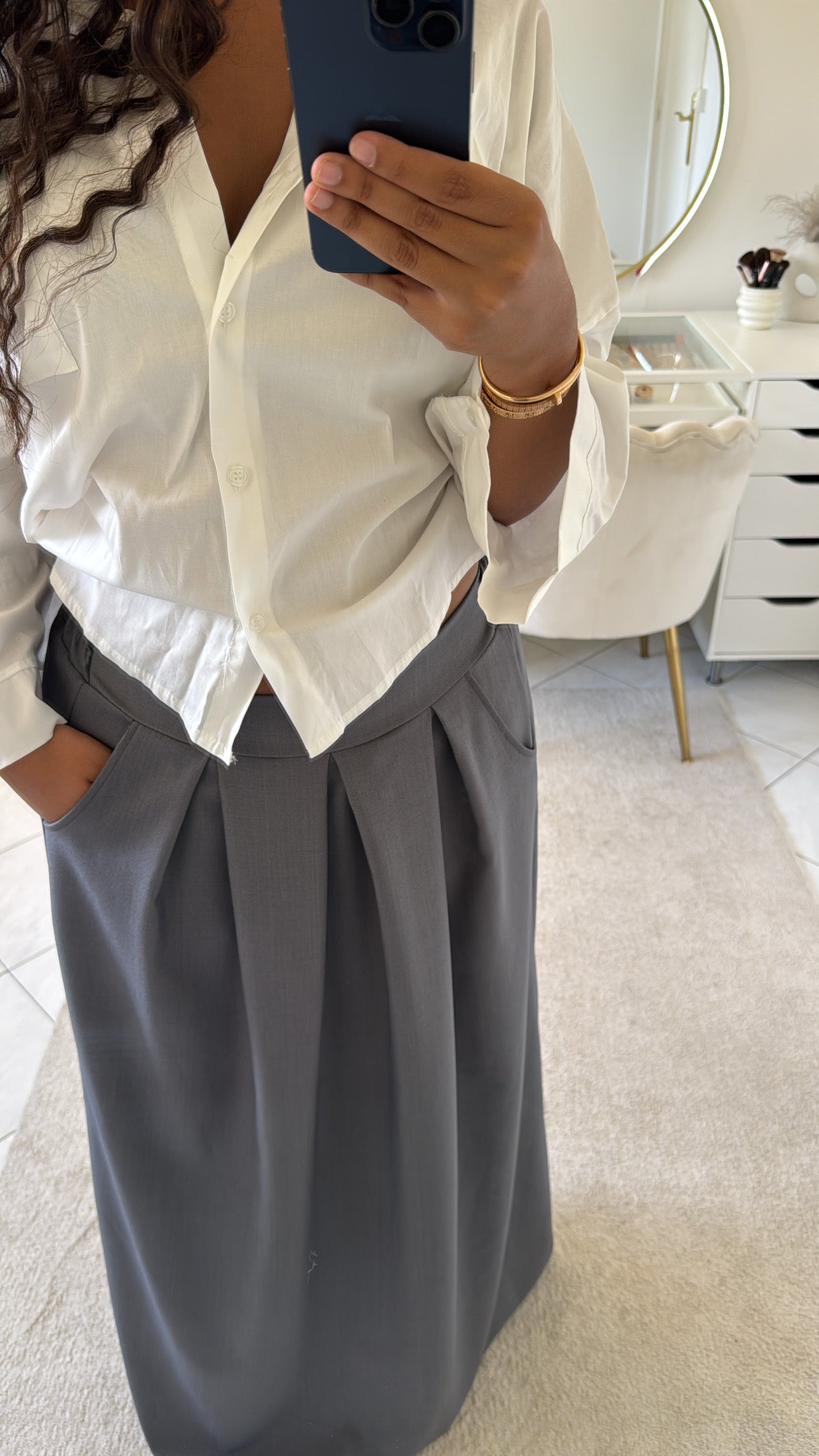 Jupe longue gris