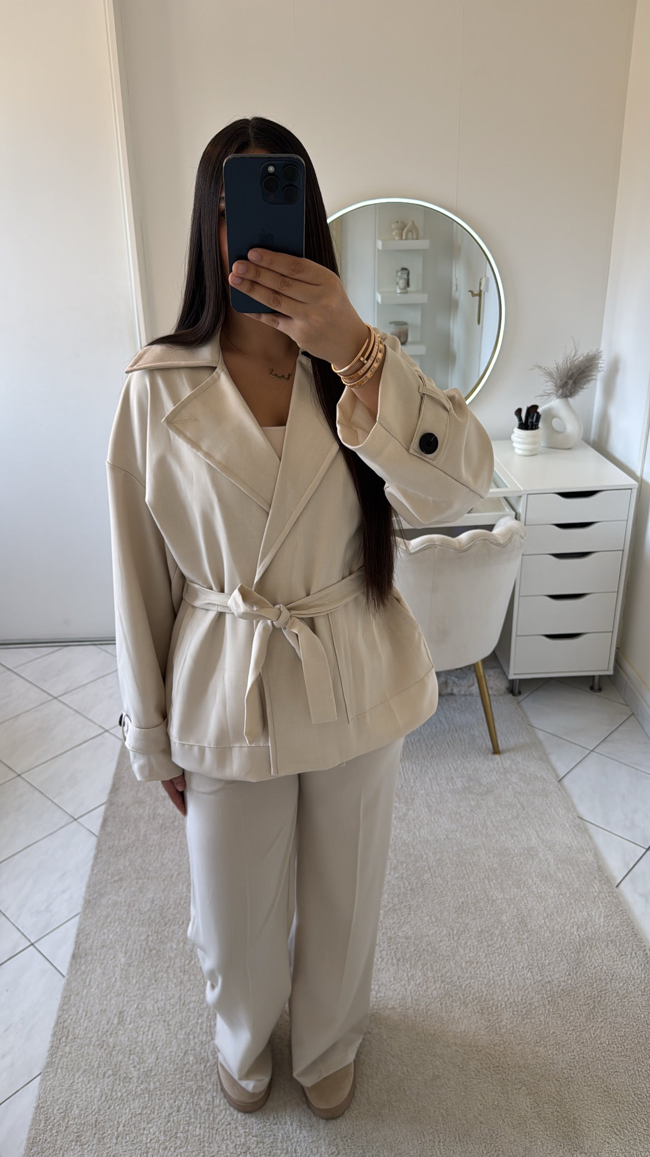 Trench court beige