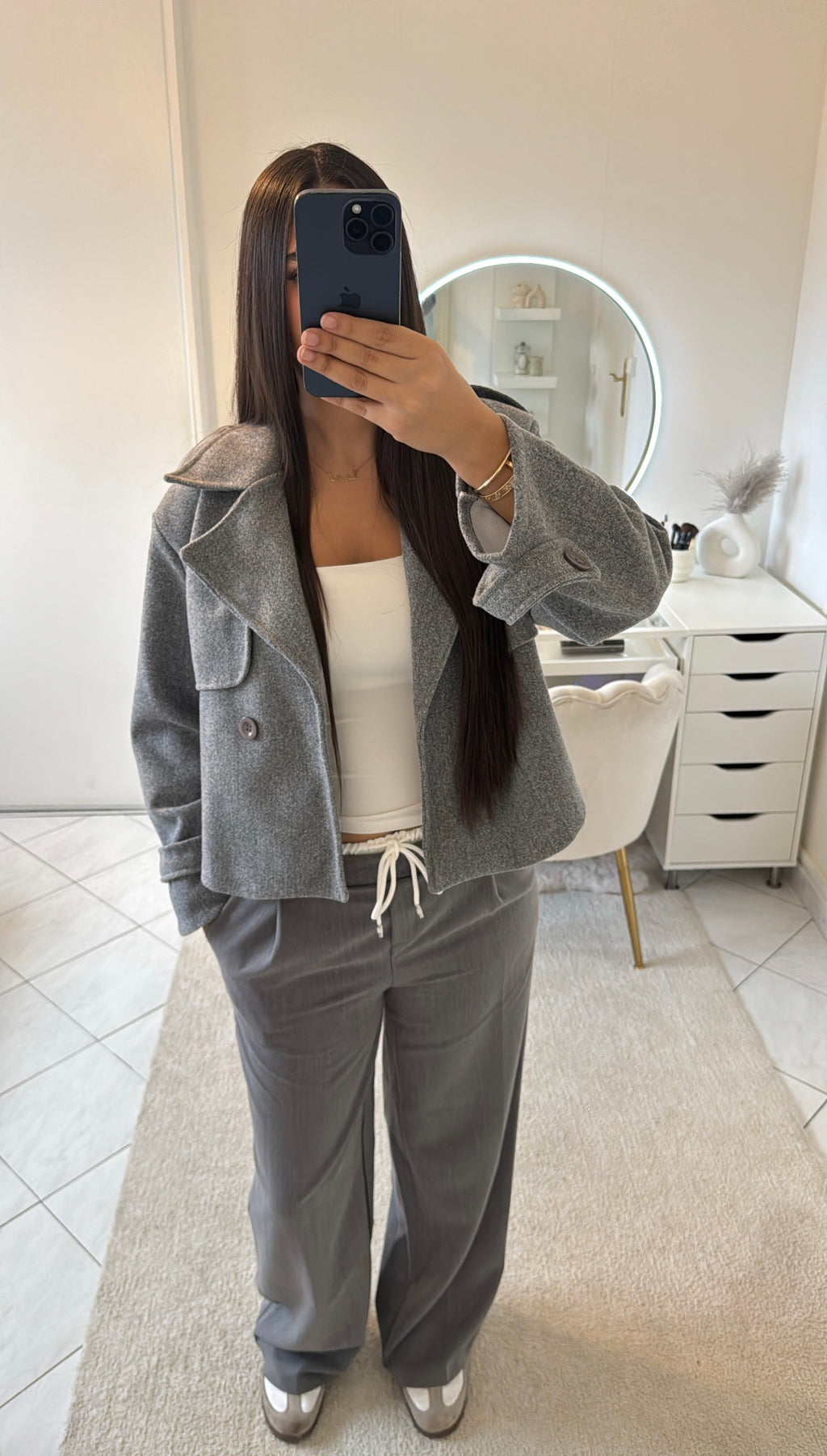 Veste courte gris
