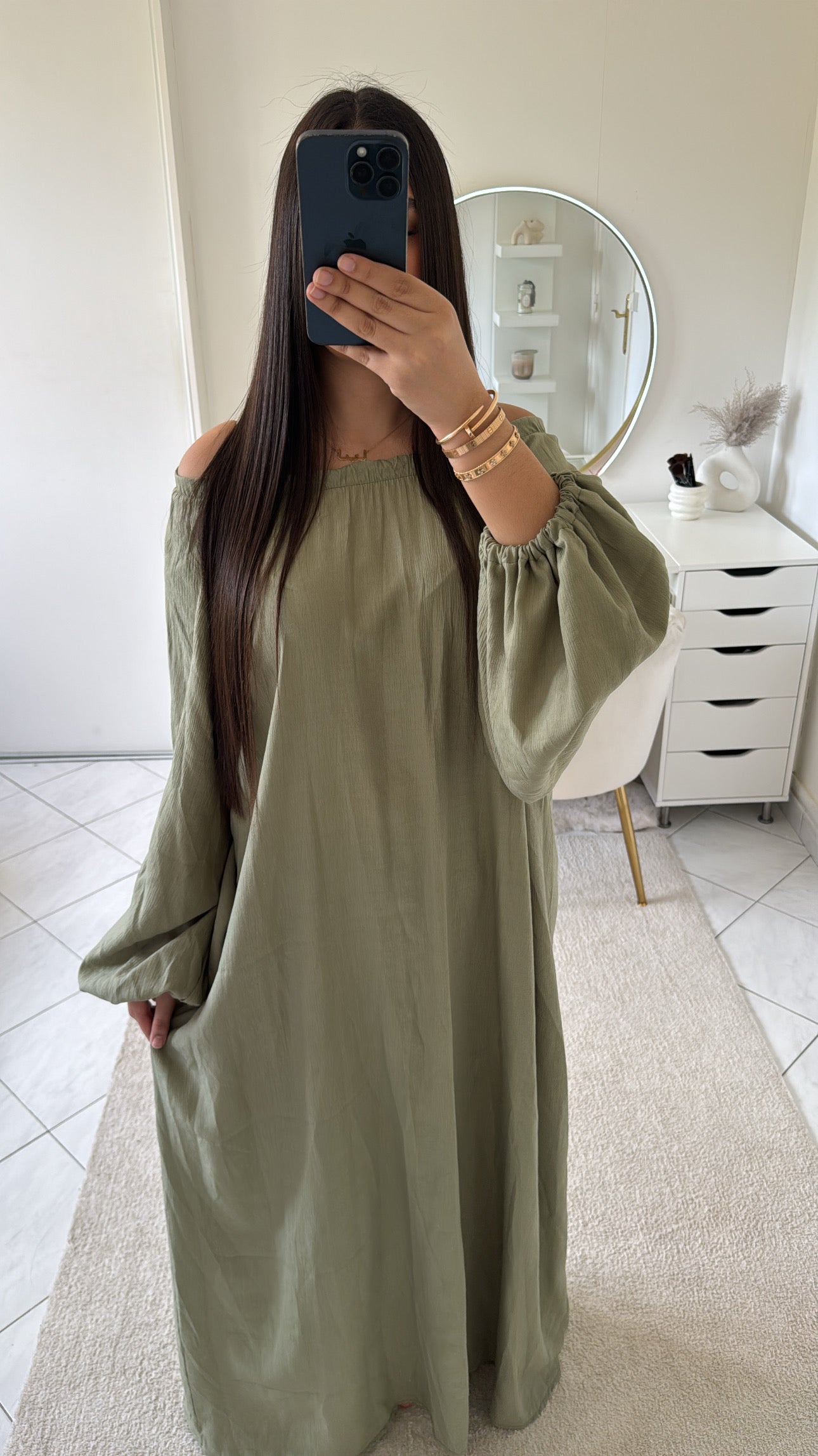 Robe vert kaki