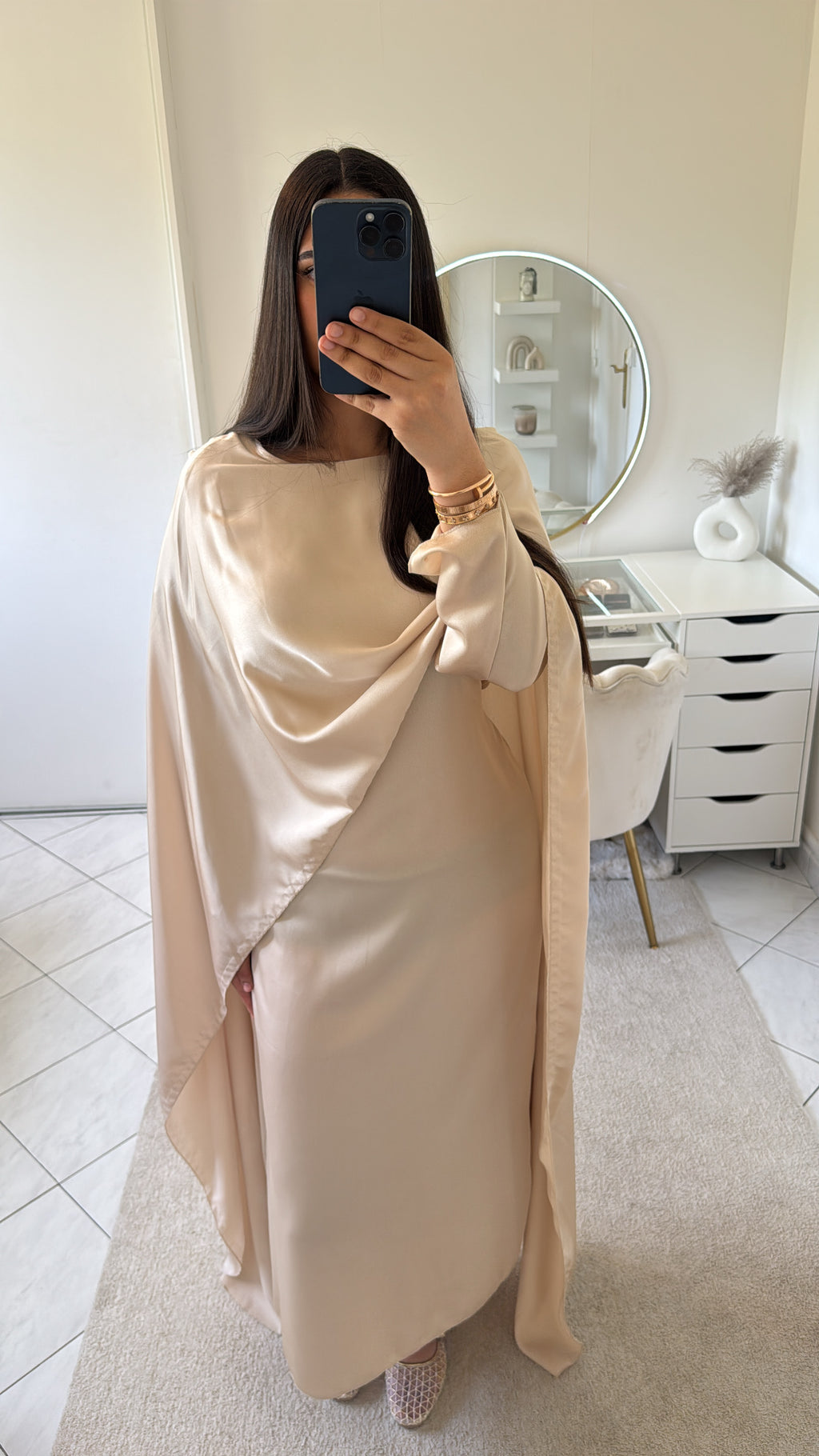 Robe fluide beige