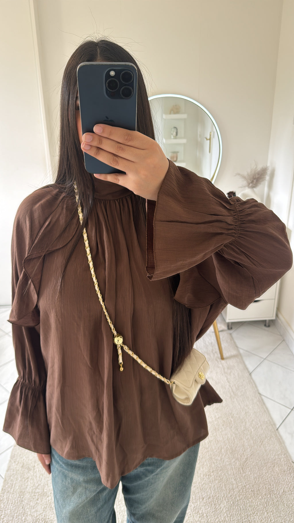 Haut fluide marron