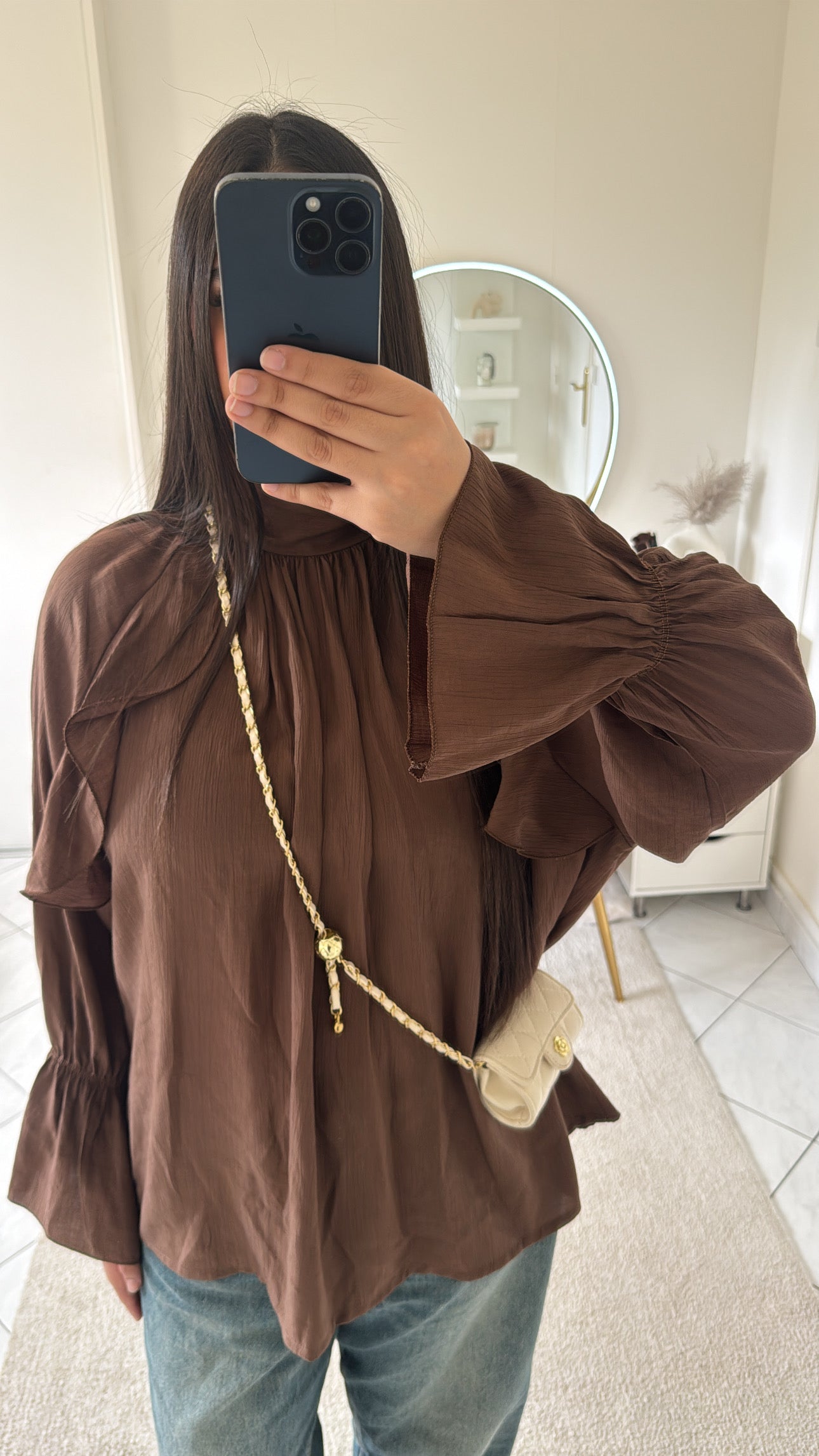 Haut fluide marron