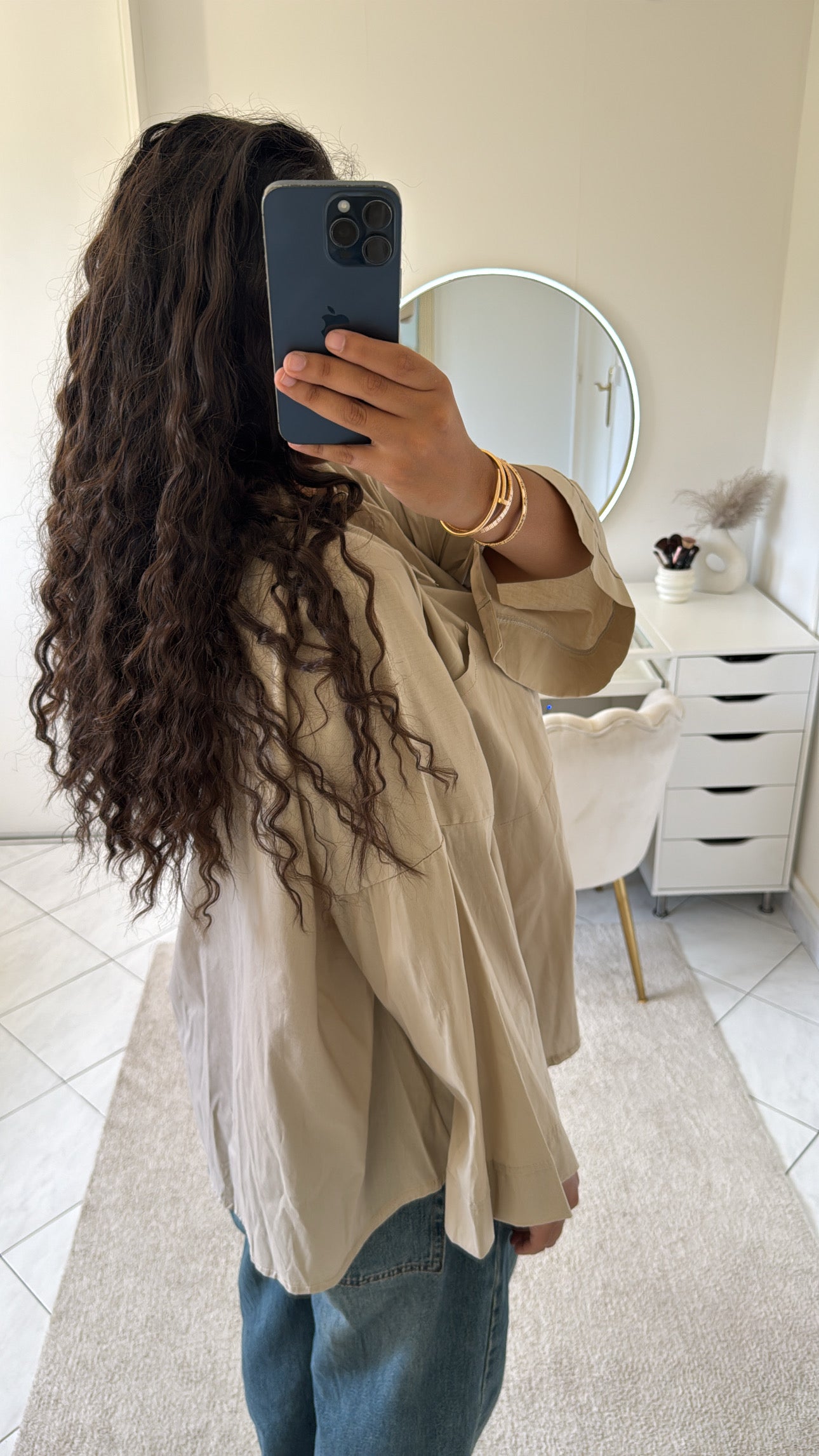 Chemise beige