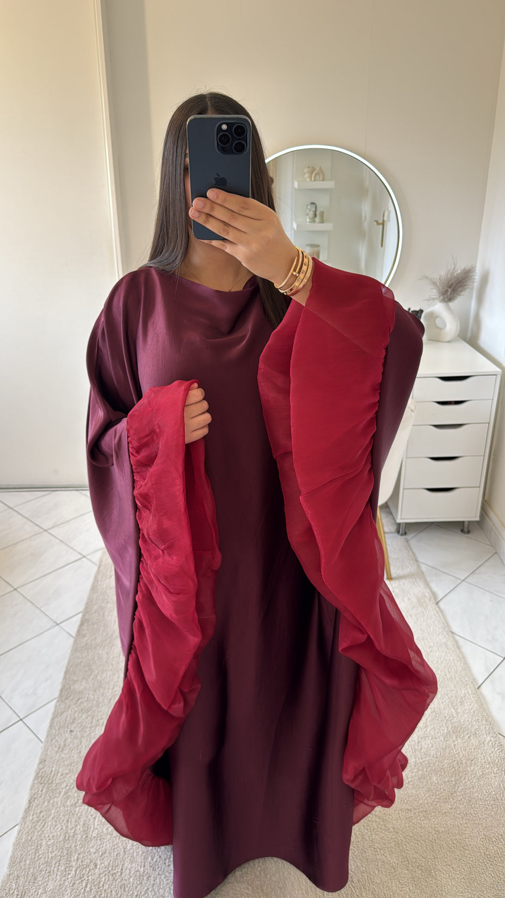 Robe yasmine bordeaux