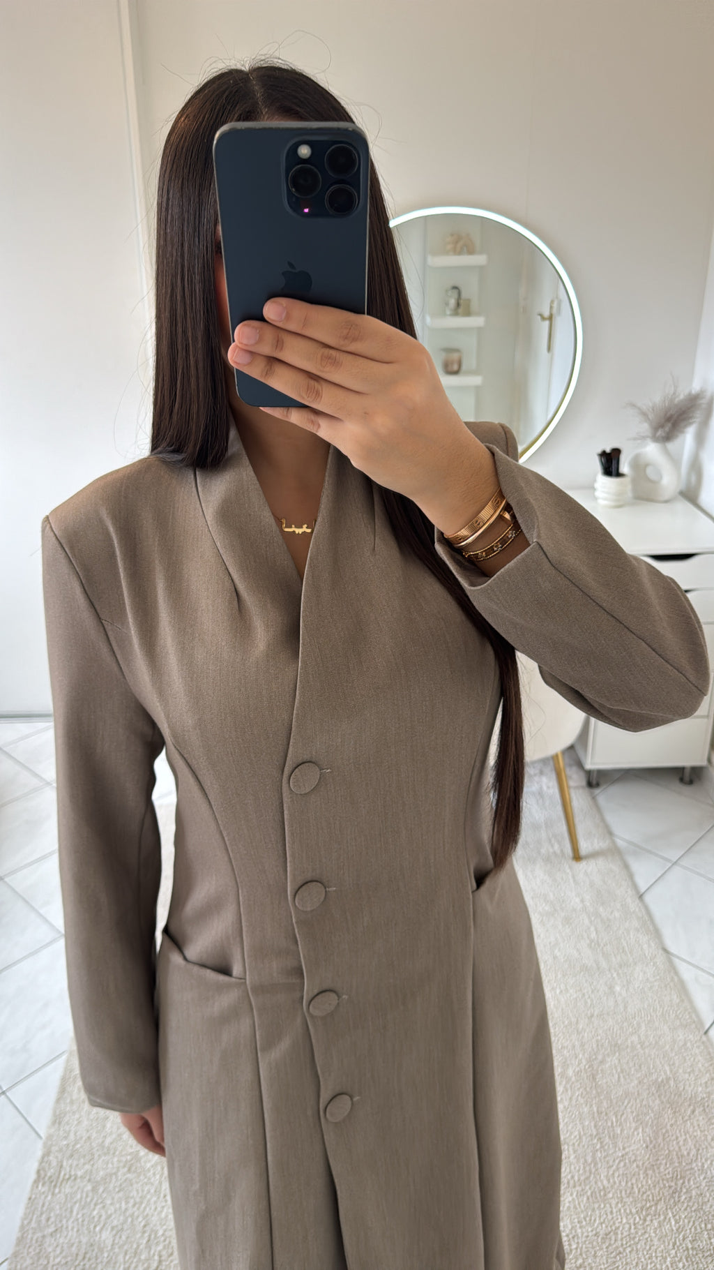 Blazer long taupe