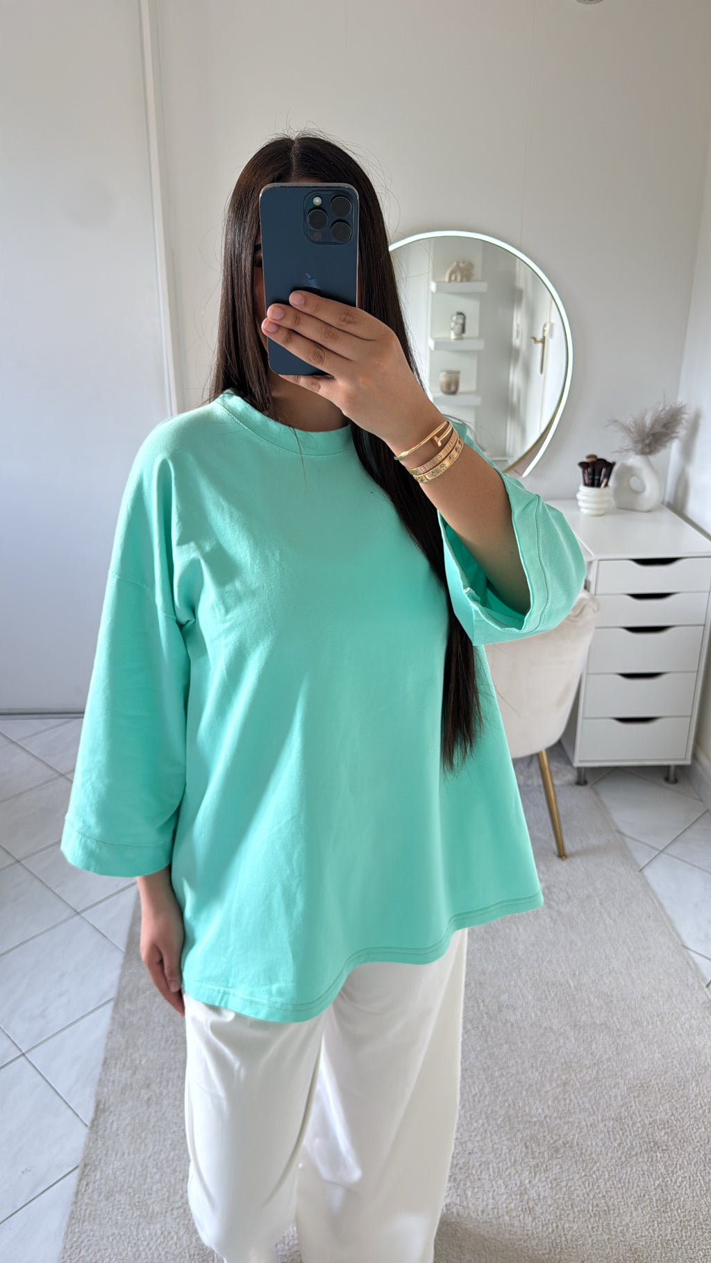 T-shirt turquoise