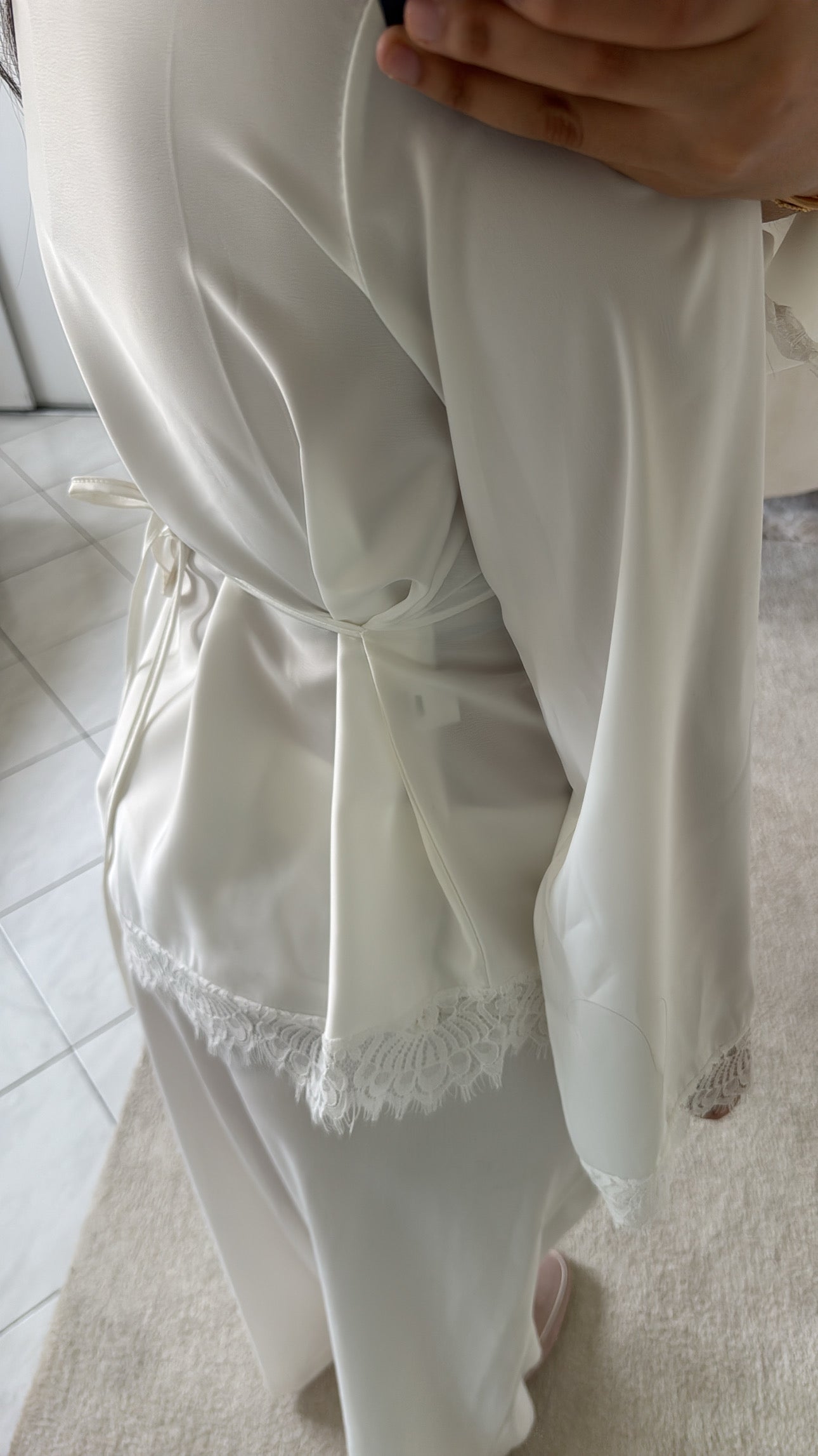 Haut à dentelle blanc